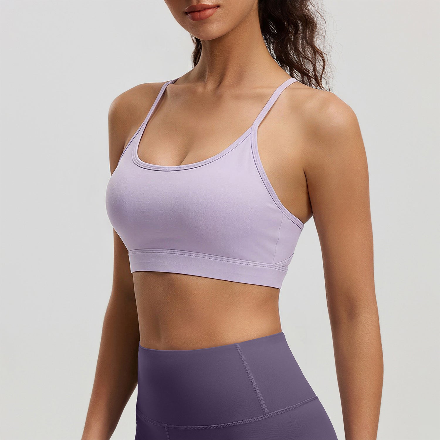 Mesh Halter Neck Sports Bras Spaghetti Straps Yoga Tank Tops