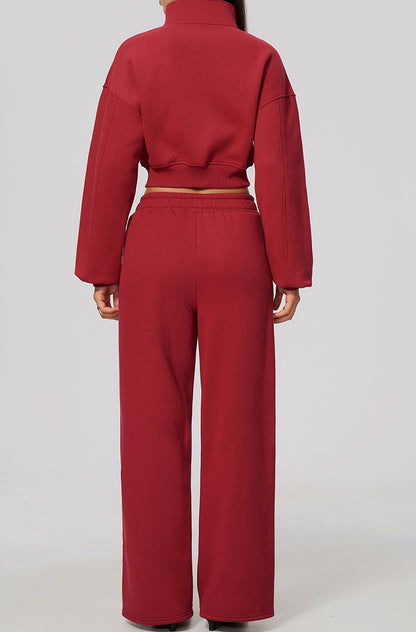 Casual Sports Set with Zip Jacket and Sweatpant