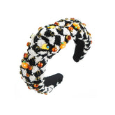 Halloween Crystal Knotted Headband Pumpkin Hair Accessories