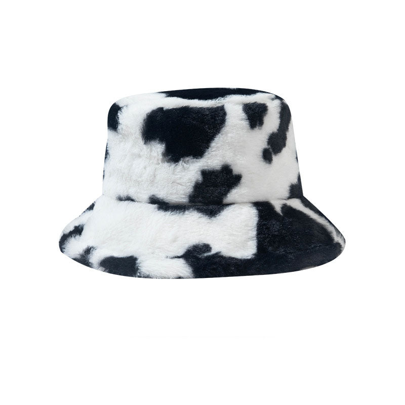 Winter Fuzzy Bucket Hat Lambswool Warm Fisherman Cap