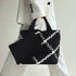 Woven Tote Bag and Purse Neoprene Handbag -