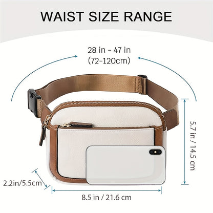 PU Leather Crossbody Waist Bag