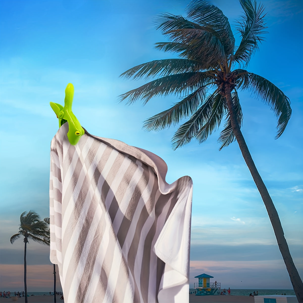 Frog-Shaped Beach Towel Clips