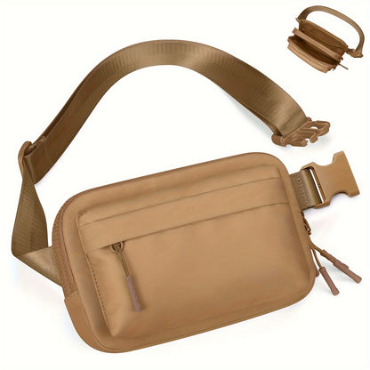 4-Zipper Waist Packs with Adjustable Crossbody Strap