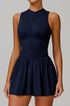 Zipper Tennis Dress with Short and Pocket