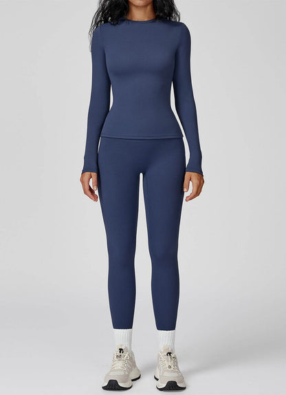 Sports Wear with Long Sleeve T-Shirt and Leggings