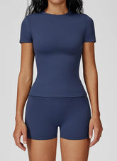 Sports Wear with Short Sleeve T-Shirt and Shorts
