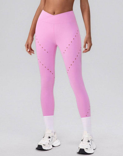 High Waist Tummy Control Hollow Out Yoga Leggings