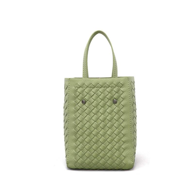 Solid Color Braided Woven Tote Bag | Chic &amp; Functional for Daily Use