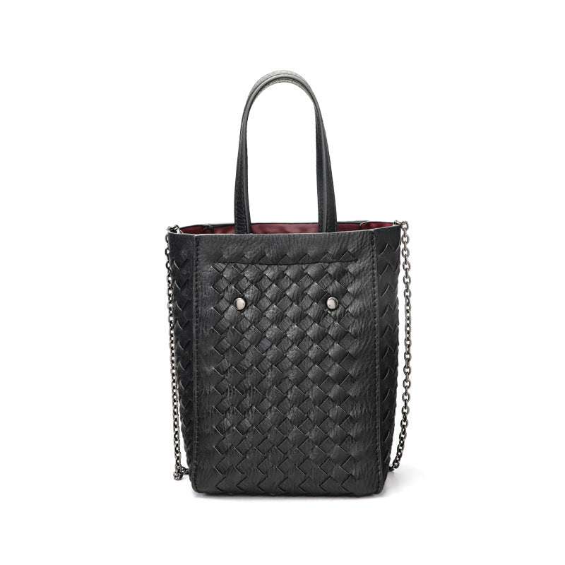 Solid Color Braided Woven Tote Bag | Chic &amp; Functional for Daily Use