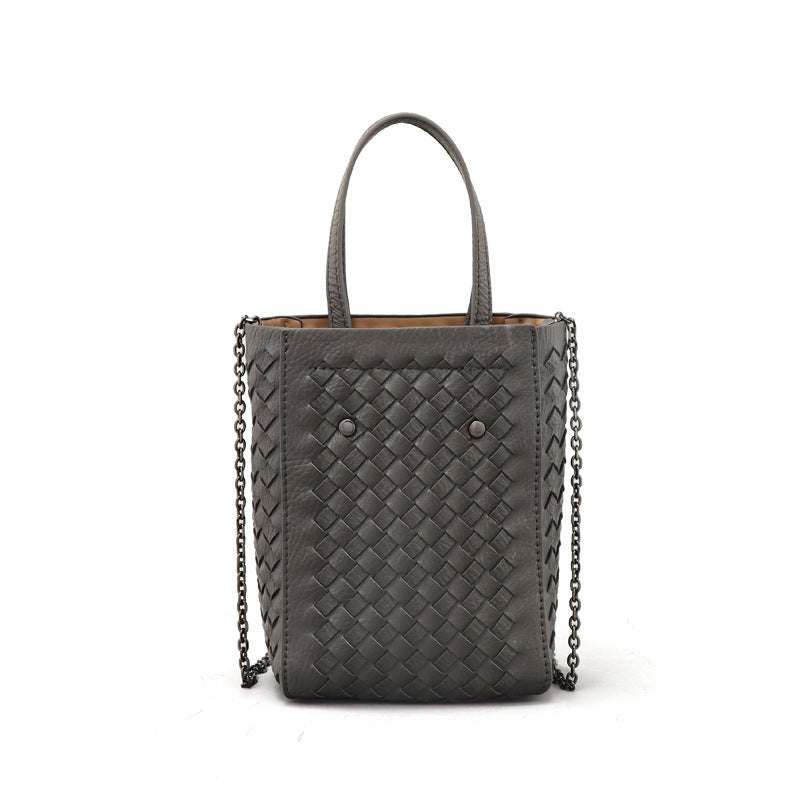 Solid Color Braided Woven Tote Bag | Chic &amp; Functional for Daily Use