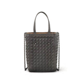 Solid Color Braided Woven Tote Bag