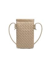 PU Leather Simple Woven Crossbody Bag