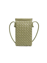 PU Leather Simple Woven Crossbody Bag