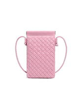 PU Leather Simple Woven Crossbody Bag