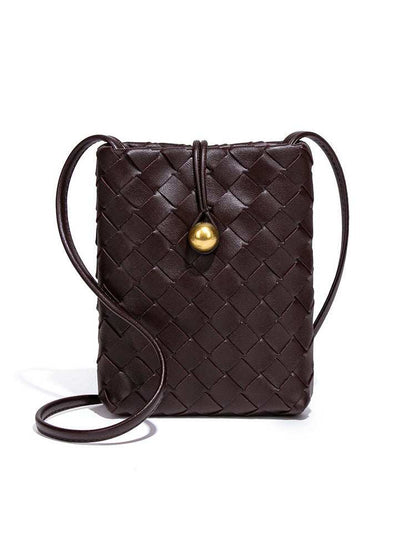 Woven Leather Cell Phone Purses Mini Crossbody Bag | Perfect for Phone