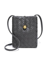 Woven Leather Cell Phone Purses Mini Crossbody Bag