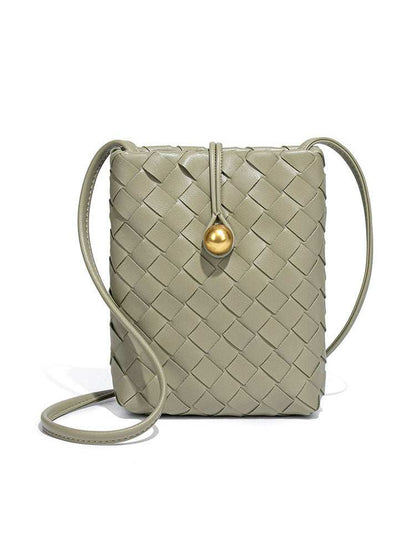 Woven Leather Cell Phone Purses Mini Crossbody Bag | Perfect for Phone