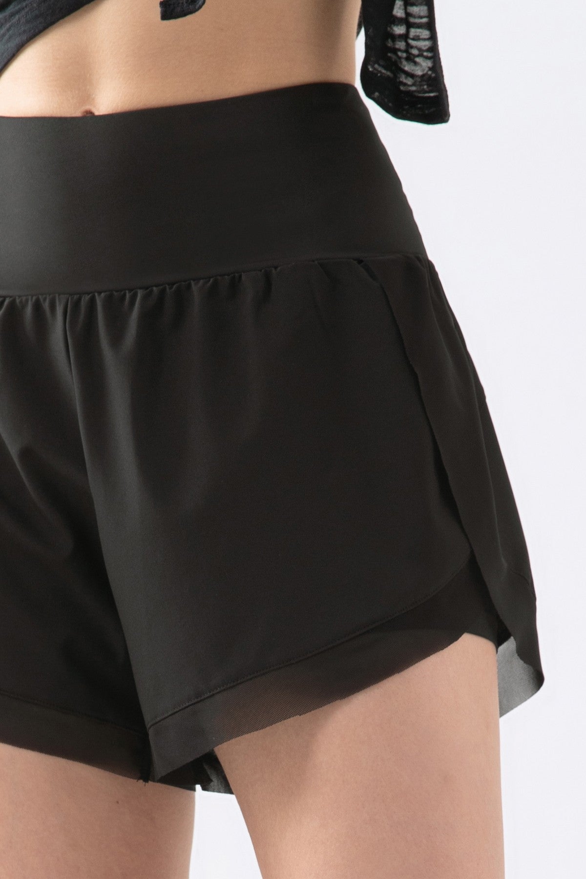 2 in 1 Running Shorts with Mesh Stitching