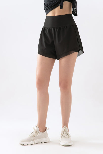 2 in 1 Running Shorts with Mesh Stitching