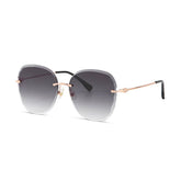 Elegant Rimless Cutting Lens Sunglasses