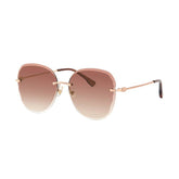 Elegant Rimless Cutting Lens Sunglasses