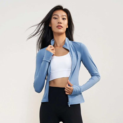 Fleece Long Sleeve Gym Jacket | Warm &amp; Stylish for Your Workouts