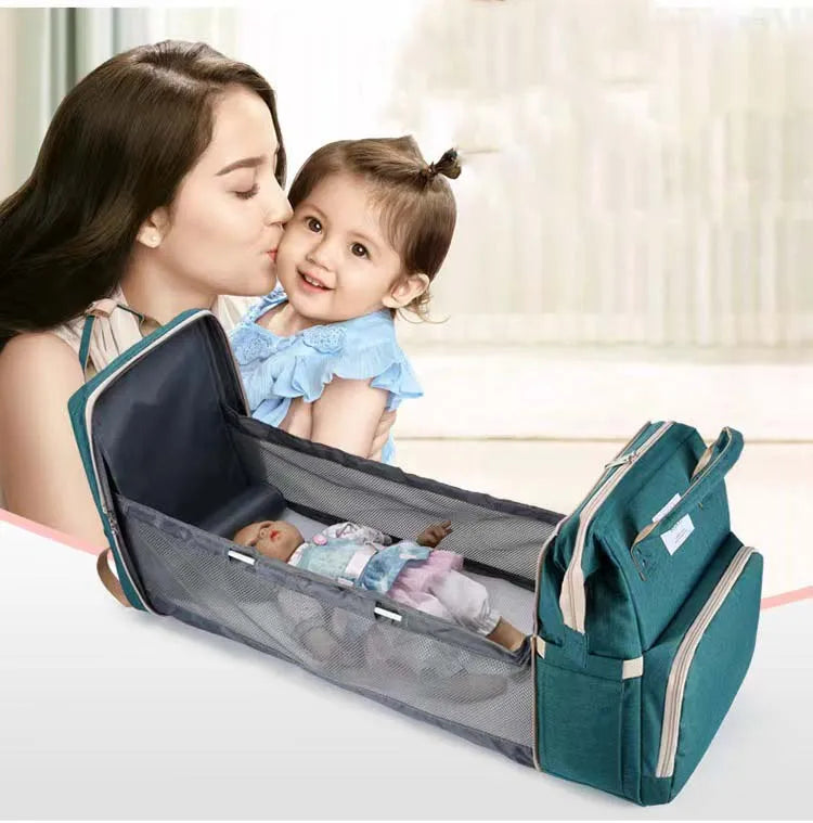 Mom Portable Diaper Changing Bag Backpack