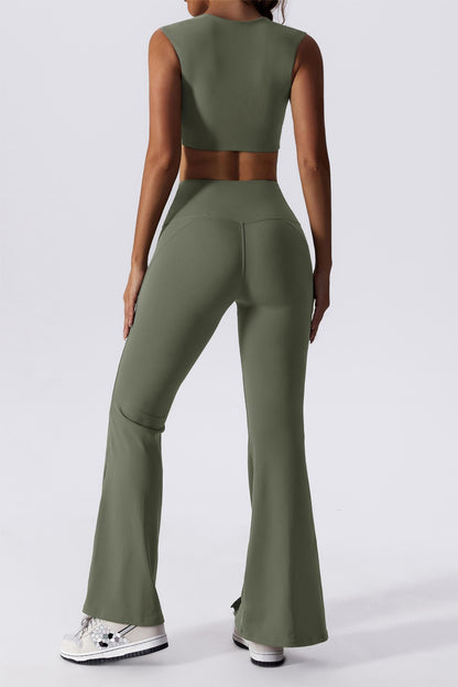 Split-Hem Flared Pants - Stylish &amp; Comfortable Yoga Wear