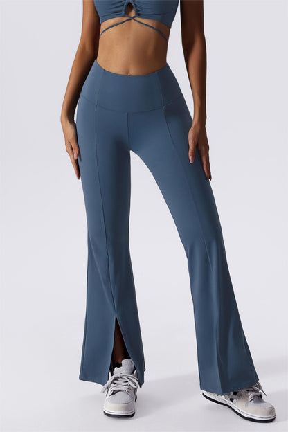 Split-Hem Flared Pants - Stylish &amp; Comfortable Yoga Wear