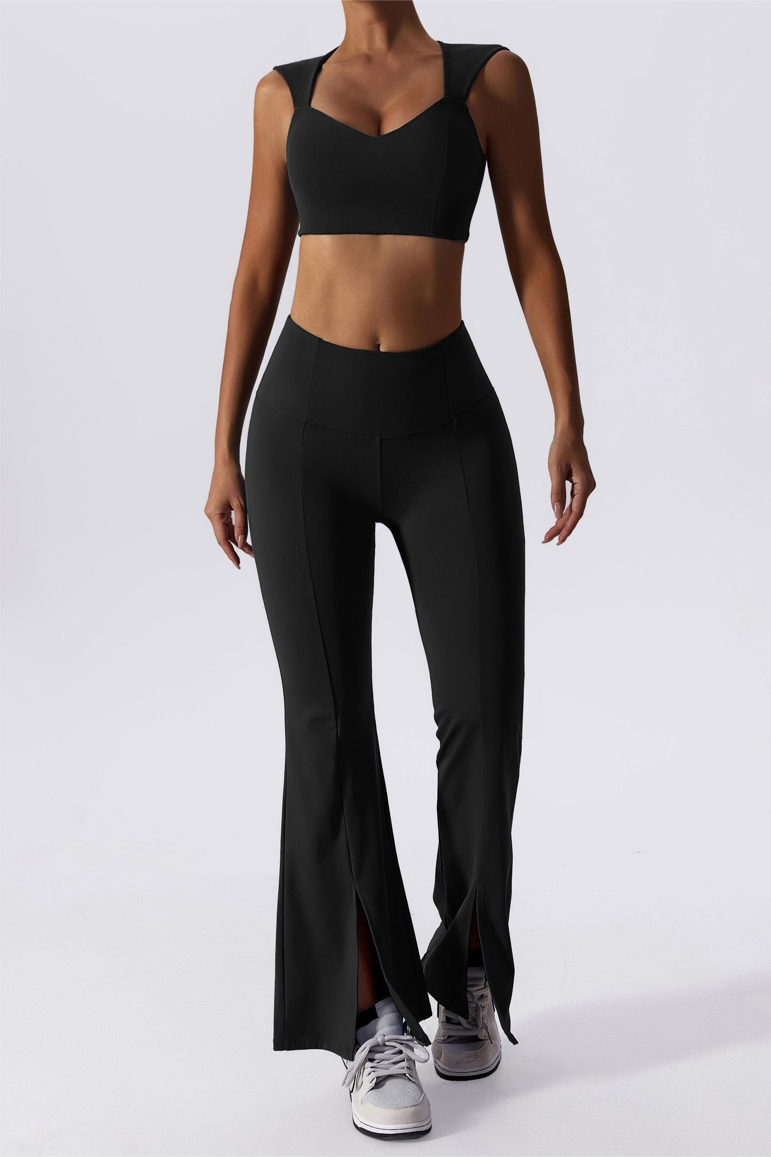 Split-Hem Flared Pants - Stylish &amp; Comfortable Yoga Wear