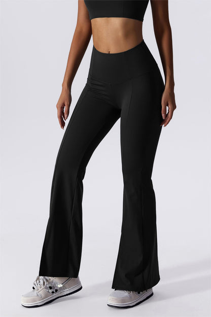 Split-Hem Flared Pants - Stylish &amp; Comfortable Yoga Wear