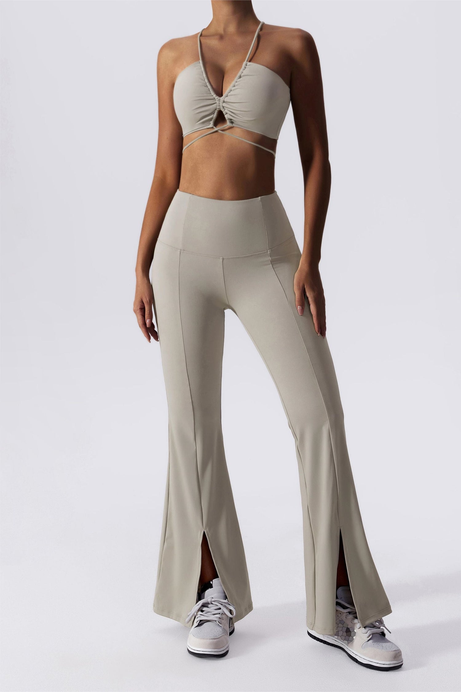 Split-Hem Flared Pants - Stylish &amp; Comfortable Yoga Wear