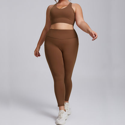 Workout Sets with X Back Sports Bra and Legging