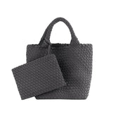 Woven Tote Bag and Purse Neoprene Handbag