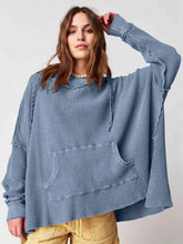 Waffle Knit Oversized Hoodies Sweater