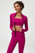 Women Slim Fit Yoga Coat with Front Zipper: Sporty & Sleek