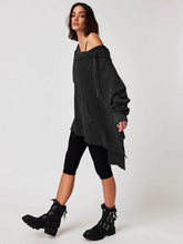 Waffle Knit Oversized Hoodies Sweater