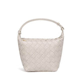 PU Woven Bucket Tote Handbag