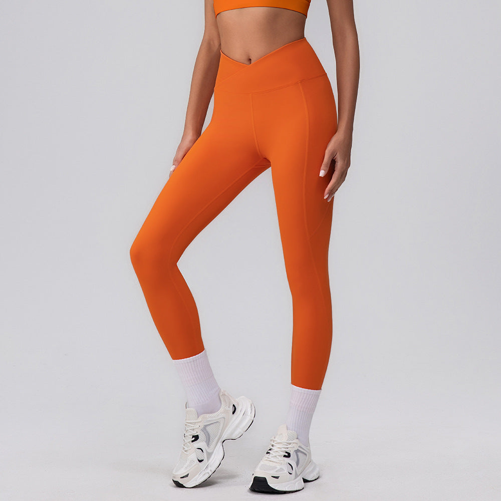V Cross High Waist Butt Lifting Workout Leggings