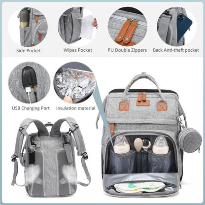 Diaper Bag Backpack with Changing Station