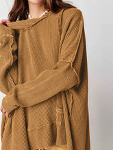 Waffle Knit Oversized Hoodies Sweater