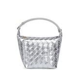 PU Woven Bucket Tote Handbag