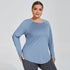 Plus Size Loose Long Sleeve Yoga T-Shirts | Comfortable & Relaxed Fit