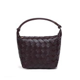 PU Woven Bucket Tote Handbag