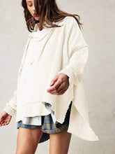 Waffle Knit Oversized Hoodies Sweater