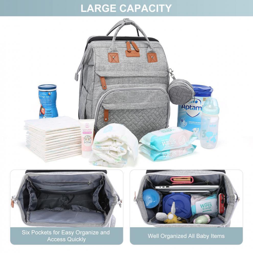 Diaper Bag Backpack with Changing Station