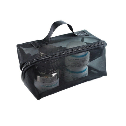 Portable Black Transparent Cosmetic Bag