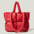 Women Tote Handbags With Padded Down Cotton: Stylish & Cozy