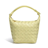 PU Woven Bucket Tote Handbag